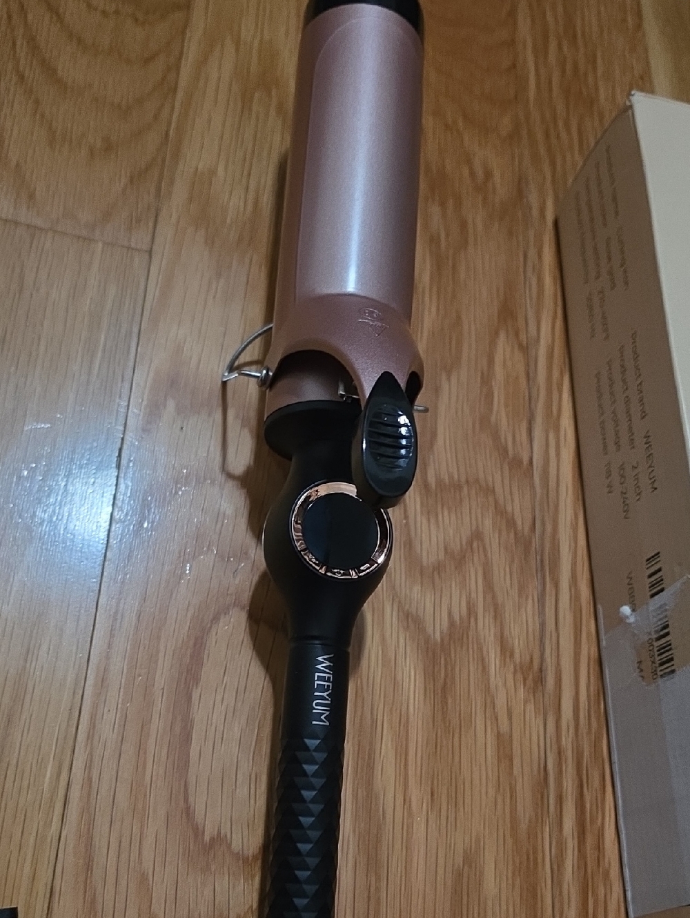 WEEVUM Rose Gold Barrel Curling Iron